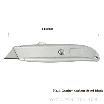 Retractable Box Cutter with Heavy Duty Aluminum Shell
